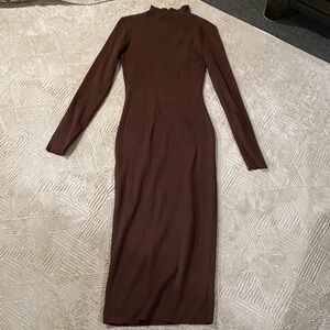 Altar’d State Brown Long Sleeve Dress